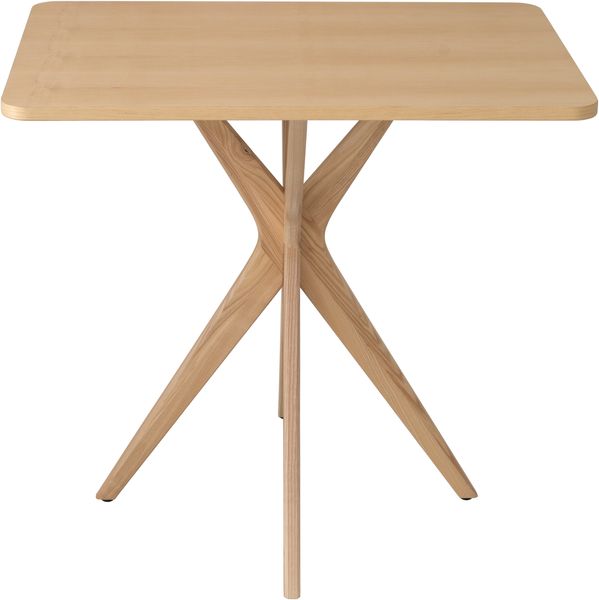 Ragaba kleiner rechteckiger Esstisch, Esche & MDF Eschenholzfurnier, 80x55 cm, Naturfinish