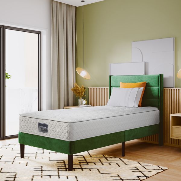Matratze 90x200 cm, 7-Zonen Kaltschaum, Taschenfederkern, Anti-Allergie, sehr gute Belüftung, für Rückenschläfer