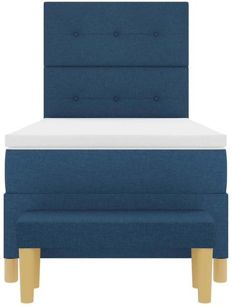 vidaXL Boxspringbett mit Kissen mit Kopfteil Blau 200 x 80 cm Stoff 3344260 Bild 8