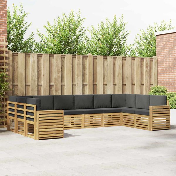 vidaXL Outdoor-Sofagarnitur 10 pcs Weiß und Anthrazit 3392592