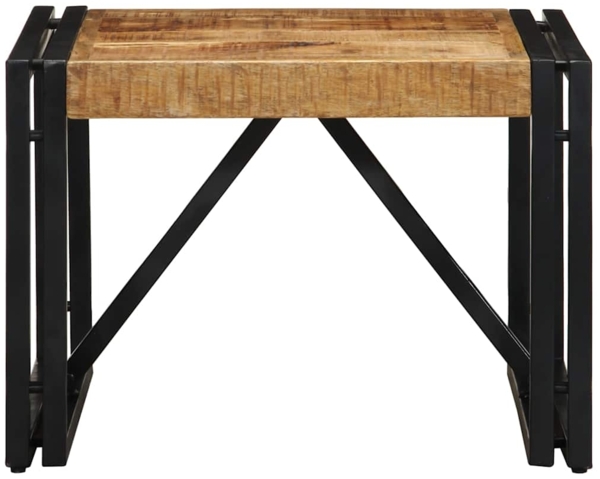 vidaXL Couchtisch 50x50x35 cm Raues Massivholz Mango 4016679