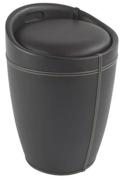Wenko 'Candy' Wäschesammler, Kunststoff Lederoptik braun, 20 Liter