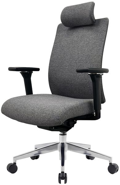 Jan Nowak Bürostuhl ergonomisch höhenverstellbar mit 4D Armlehnen und 3D Kopfstütze Schreibtischstuhl mit Lendenwirbelstütze Drehstuhl für Büro Home Office verstellbar Dark Grey