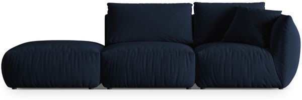 Micadoni Modulares Sofa Chris 3-Sitzer Links Samt Königsblau