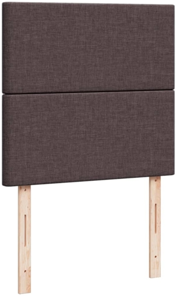 vidaXL Boxspringbett mit Matratze Dunkelbraun 90x190 cm Stoff 3293819 Bild 8