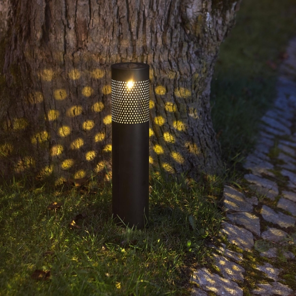 LED-Solar-Wegleuchte "Blace", Edelstahl, schwarz,