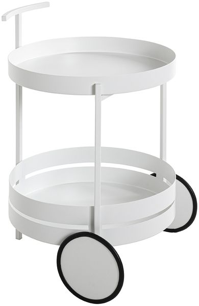 Servierwagen >37382< in weiß, Metall - 62x42cm (HxD)