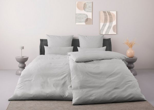 OTTO home Bettwäsche Luisa, Baumwoll-Leinen Mix, 2 teilig, ab Gr. 135x200, auch in PREMIUM Qualitäten erhältlich, Streifen