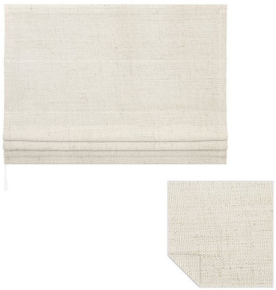 Victoria M. Raffrollo Ivora Raffrollo 60 x 130 cm, elfenbein-meliert, mit Hakenaufhängung, mit Bohren, freihängend, halbtransparent, Polyester