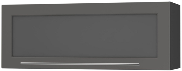 Hängeschrank KVANTUM Milchglas 90cm AVENTOS Farbe: graphit matt / schwarz Q-W4BS/90-AV