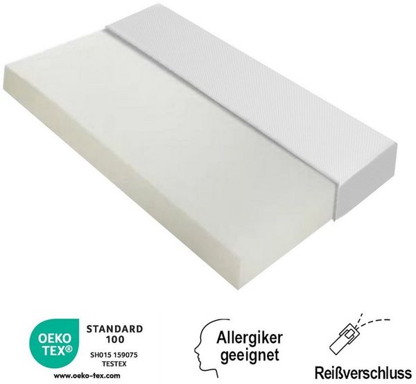 Komfortschaummatratze 7 Zonen, Härtegrad 3, SOFTWEARY, 16 cm hoch, (90x200 cm), waschbarer Bezug