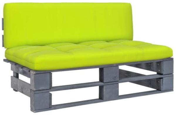 vidaXL Outdoor-Mittelsofa Paletten Imprägniertes Kiefernholz Grau 3066491