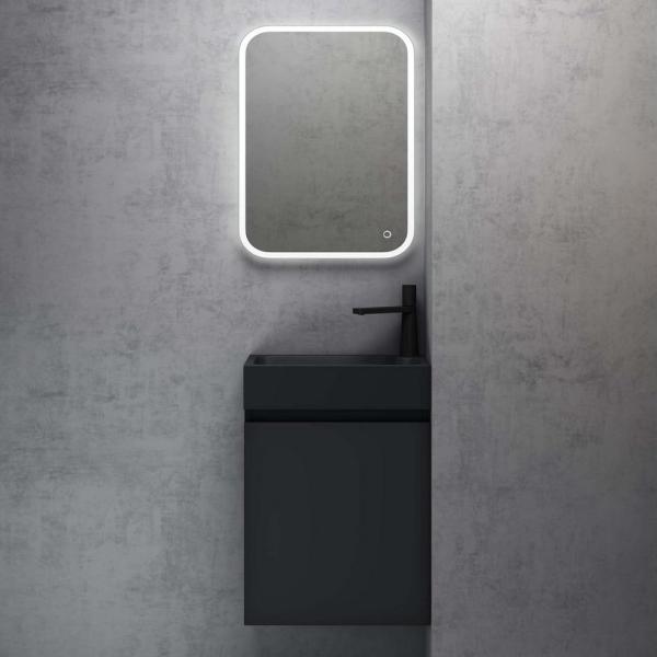 doporro Badmöbel-Set Badezimmerschrank Waschbeckenunterschrank Wandmontage Pisa02