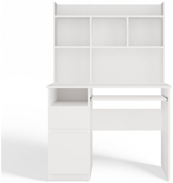 MAGOWA Schreibtisch MIJAS multifunktional – flexibel links oder rechts aufbaubar (1 Tisch), ideal für Homeoffice, Jugendzimmer und kleine Räume