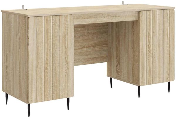 vidaXL Schreibtisch Sonoma-Eiche 142,5 x 50 x 75 cm Holzwerkstoff 3414587