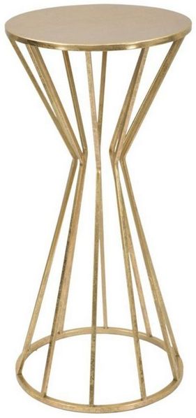Natur24 Beistelltisch Beistelltisch 80 x 38 x 38 cm Gold Metall