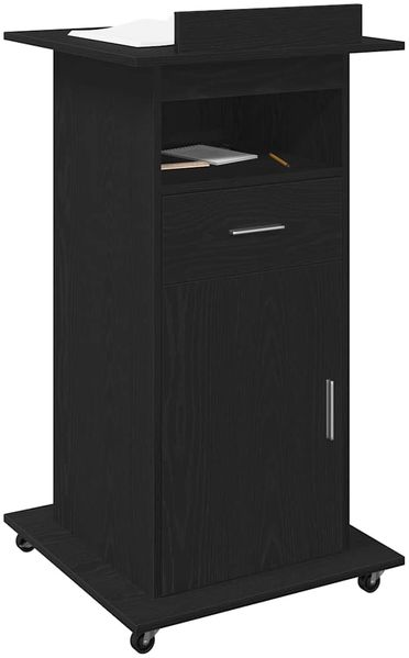 vidaXL Podium Schwarz Eichen-Optik 55 x 55 x 107 cm Holzwerkstoff 862299 Bild 3