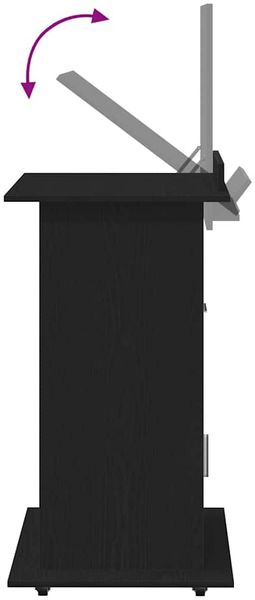 vidaXL Podium Schwarz Eichen-Optik 55 x 55 x 107 cm Holzwerkstoff 862299 Bild 12