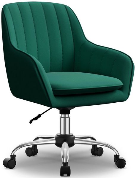 Adormii Bürostuhl Homeoffice Stuhl,Schminkstuhl mit Armlehnen,Drehstuhl mit Rrollen (Samt Stuhl,höhenverstellbar,für Schminktisch,Arbeitszimmer, Schlafzimmer,150kg)