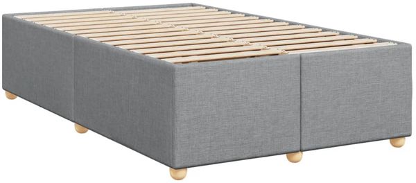 vidaXL Boxspringbett mit Matratze Hellgrau 120x190 cm Stoff 3288933 Bild 9