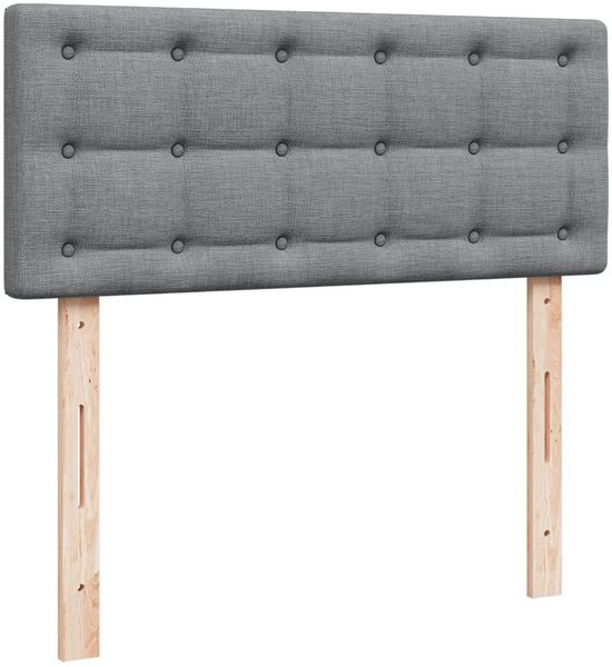 vidaXL Boxspringbett mit Matratze Hellgrau 120x190 cm Stoff 3288933 Bild 12