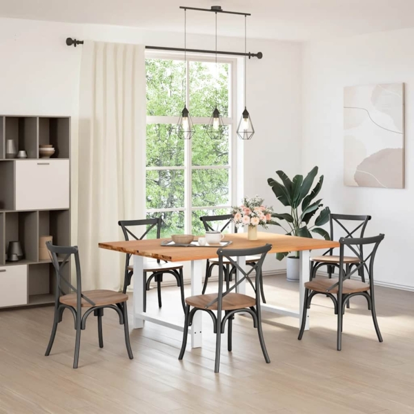 vidaXL Esstisch Hellbraun 180x120x74 cm Massivholz Eiche Rechteckig 3304937