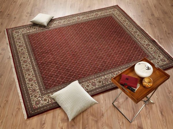 OCI DIE TEPPICHMARKE Läufer Cavari Herati, rechteckig, Höhe: 4 mm, hochwertig, handgeknüpft, mit Fransen, Wohnzimmer