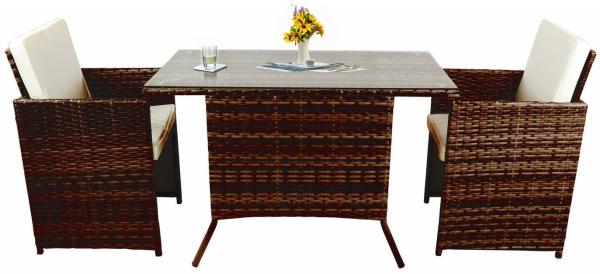 VCM Gartenmöbel-Set Raloso 920884 Braun H. 86 x B. 114 x T. 64 cm