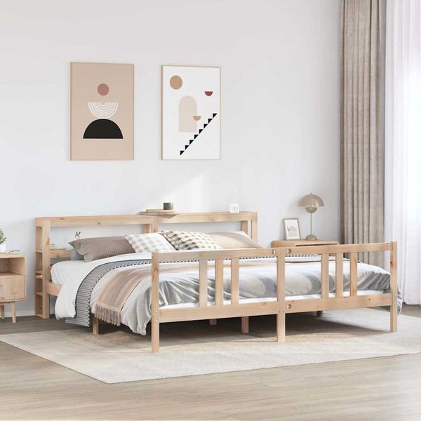 vidaXL Bettgestell mit Kopfteil ohne Matratze 200x200 cm 3305977