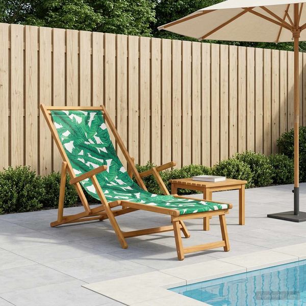 vidaXL Klappbare Sonnenliege 3 Position Massives Eukalyptus Holz 42024923