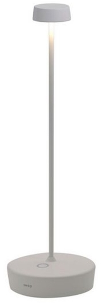 Zafferano, Swap Pro Lampe, Wiederaufladbare und Kabellose Tischlampe mit Touch Control, Geeignet für den Innen- und Außenbereich, Stufendimmer, 2200-3000 K, Höhe 29 cm, Farbe Weiß