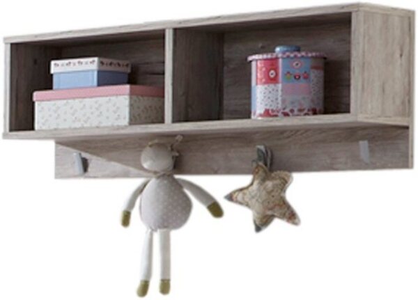 Arthur Berndt 'Bente' Wandregal Bücherregal Universalregal Garderobe Eiche Sand Bild 4