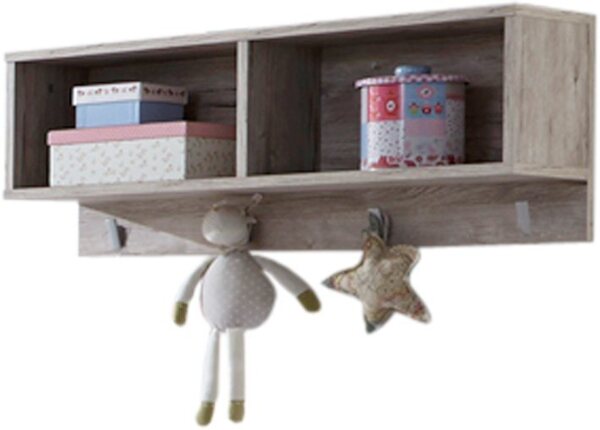 Arthur Berndt 'Bente' Wandregal Bücherregal Universalregal Garderobe Eiche Sand Bild 5