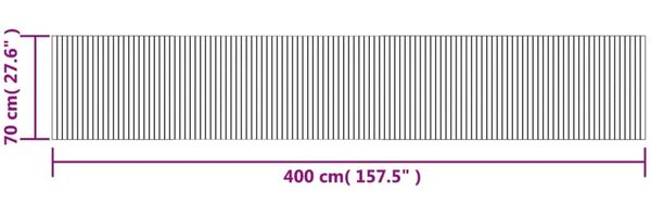 vidaXL Teppich Rechteckig Dunkelbraun 70x400 cm Bambus 376761 Bild 8