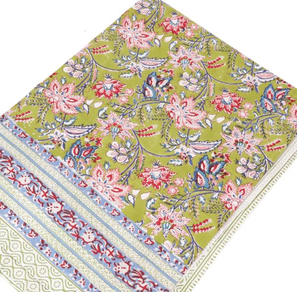 Guru-Shop Tagesdecke Blockdruck Tagesdecke, Bett & Sofaüberwurf,..