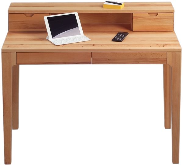 Schreibtisch Bürotisch Sekretär - Otto - 110x55 mm - Kernbuche massiv Bild 2