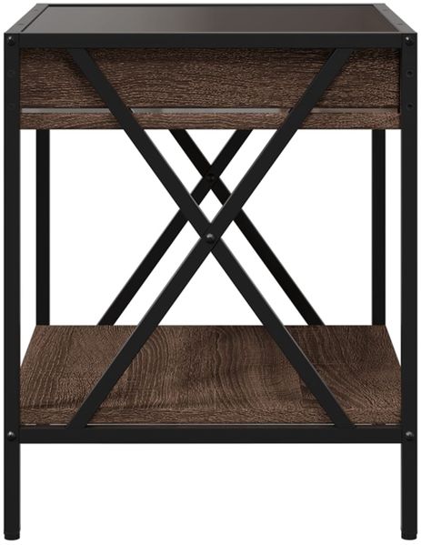 vidaXL Couchtisch mit Infinity-LED Braun Eichen-Optik 40x40x49 cm 847696 Bild 7