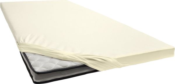 Estella Zwirnjersey Spannbetttuch für Boxspring Topper 180-200x200x7 cm elfenbein (110)