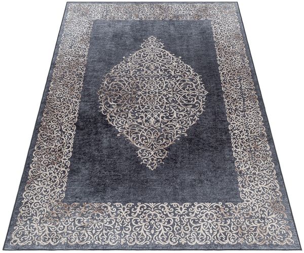 Waschbarer Teppich Federico Läufer - 80x250 cm - Schwarz Bild 3