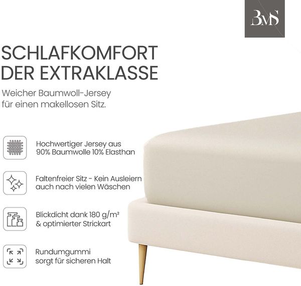 Jersey Spannbettlaken himmel blau 270x200 - 280x220 cm Höhe bis 25cm Bild 2
