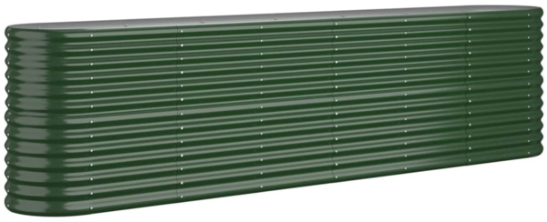 vidaXL Hochbeet Verzinkter Stahl 260x40x68 cm Grün 318903