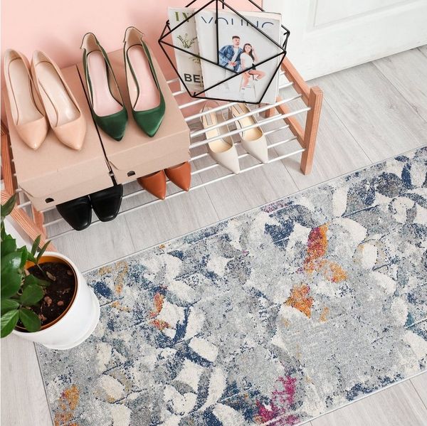 Mazovia Läufer Läufer Flurläufer Modern Abstraktes Teppichläufer 80 cm Breit, 80 x 100 cm, Kurzflor, Meterware, Höhe 9 mm