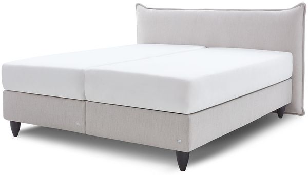 Sonata Boxspringbett grau Uni-Stoff 216cm x 205cm x 118cm