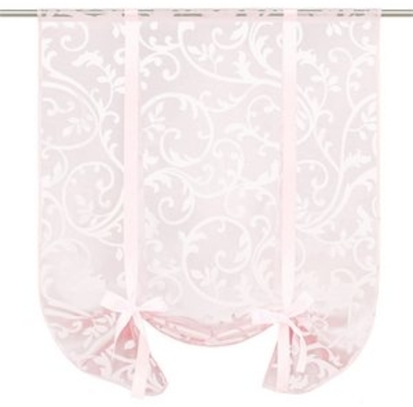 Joyswahl Bindegardine (1 St), Stangendurchzug, transparent, Ausbrenner, mit Tunnelzug, in Ranken Muster, Küche Bild 6