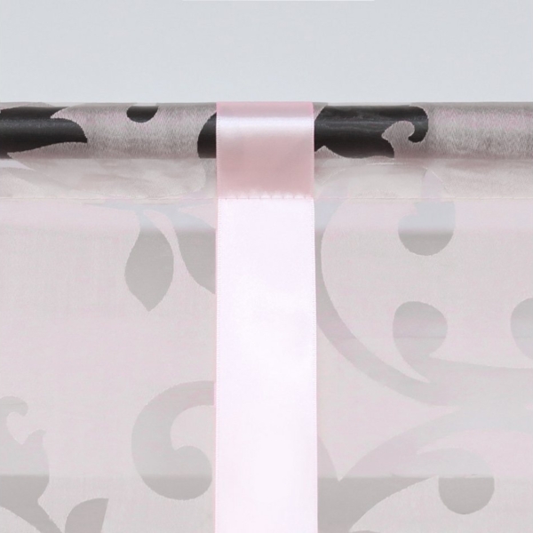 Joyswahl Bindegardine (1 St), Stangendurchzug, transparent, Ausbrenner, mit Tunnelzug, in Ranken Muster, Küche Bild 3