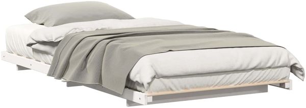vidaXL Bettrahmen Weiß 90 x 220 cm Massives Kiefernholz 873125 Bild 2
