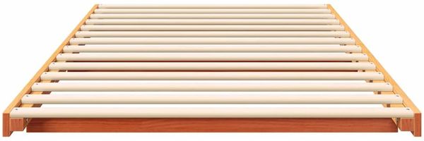 vidaXL Bettrahmen Wachsbraun 100 x 220 cm Massives Kiefernholz 873129 Bild 5