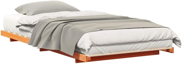 vidaXL Bettrahmen Wachsbraun 100 x 220 cm Massives Kiefernholz 873129 Bild 2
