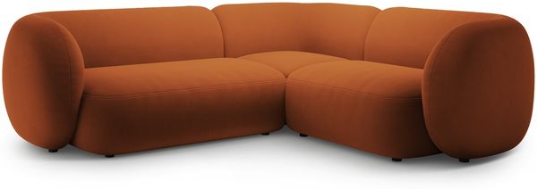 Micadoni Ecksofa Kate 4-Sitzer Rechts Samt Terrakotta