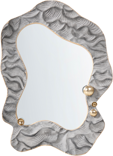 Wandspiegel LINAS 51 cm 67 cm Grau